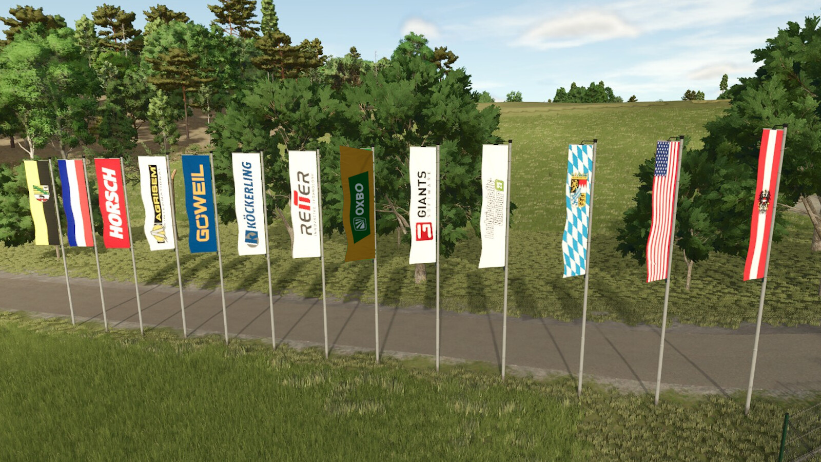 XXL Flag Pack v1.0.1 - Farming simulator 25 mod